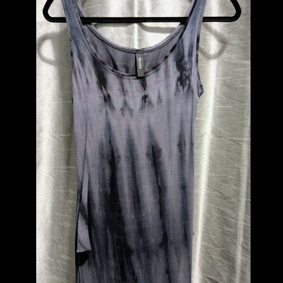 Rivetted Official Monsoon Tie Dye Grey Classic Slit Dress Medium - Picture 3 of 8